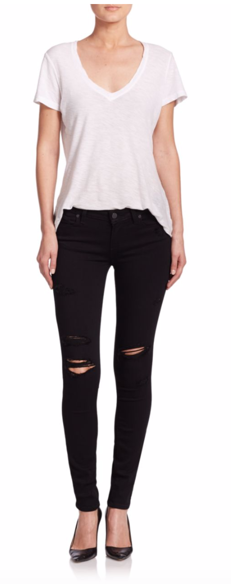 Verdugo Transcend Distressed Ultra Skinny Jeans