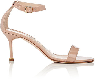 Manolo Blahnik Women's Chaos Ankle-Strap Sandals-BEIGE, NUDE