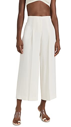 Theory Women's Wide Leg Pants, Y0C Rice, Off White, 6