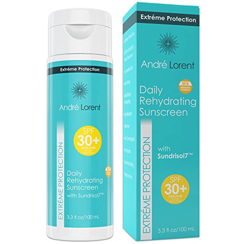 Daily Rehydrating Sunscreen: SPF 30+ - Contains Vitamins C & E, Green Tea & Ginkgo Biloba Extract - Rehydrating Skin Protection - Paraben & Fragrance Free - Broad Spectrum UVA/UVB Protection