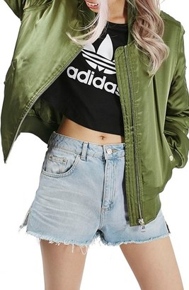 Women's Topshop 'Ma1' Shiny Bomber Jacket