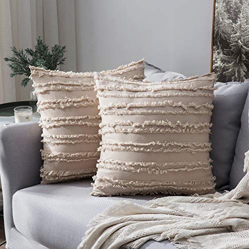 MIULEE Decorative Boho Throw Pillow Covers