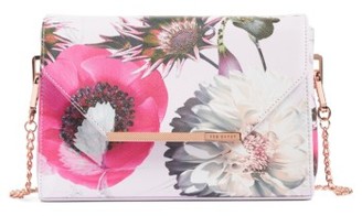 Ted Baker London Panello Neon Poppy Textured Bar Crossbody Bag - Pink