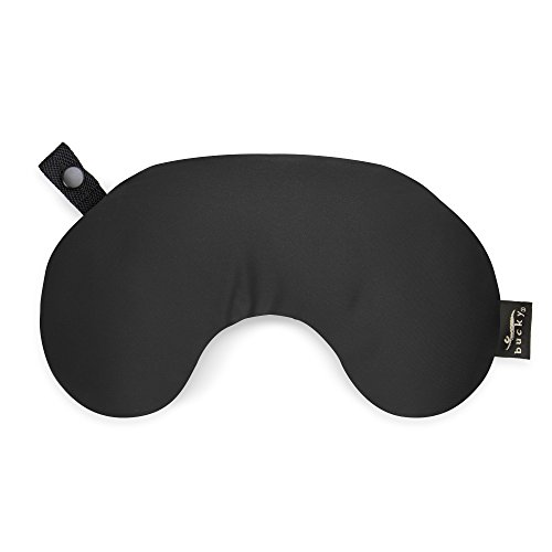 Bucky Minnie, Travel Neck Pillow, All Natural Millet Hull Filling, Removable Cover, Adjustable Filling - Black