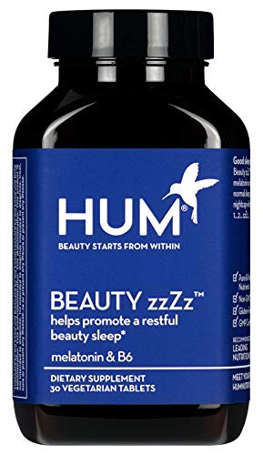 HUM Beauty zzZz - Melatonin & B6 Support for Beauty Sleep (30 Vegetarian Tablets)