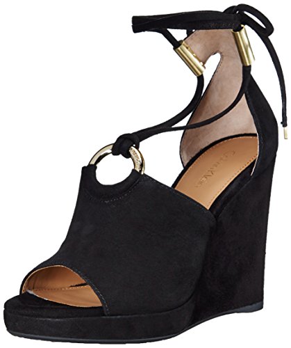 Calvin Klein Women's Ramona Wedge Sandal Black 7 M US