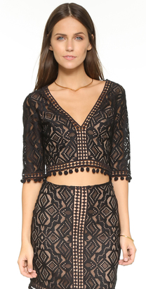 For Love & Lemons Florence Crop Top