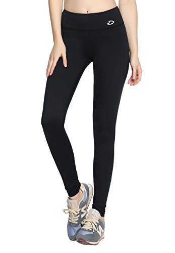 Dynamic Athletica Compression Workout Leggings - Workout Clothes and Yoga Pants (Small, Black)