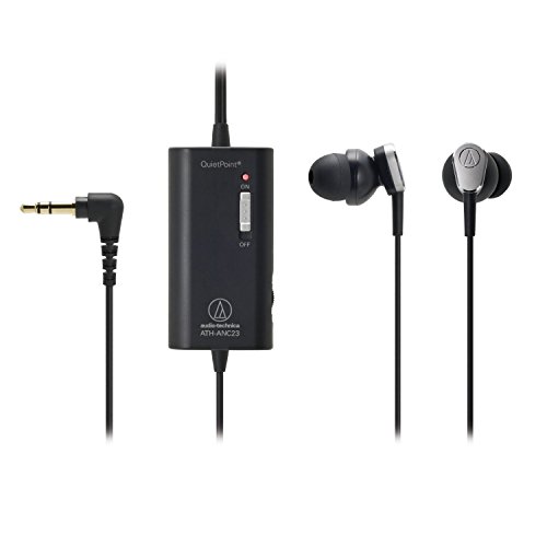 Audio-Technica ATH-ANC23 QuietPoint Active Noise-Cancelling In-Ear Headphones