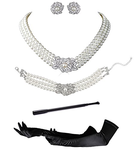Audrey Hepburn Holly Golightly Breakfast at Tiffanys Costume Jewelry and Accessory Set