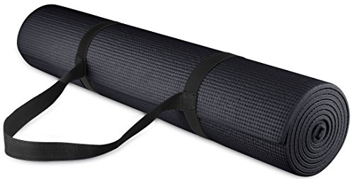 BalanceFrom GoYoga All Purpose High Density Non-Slip Exercise Yoga Mat with Carrying Strap, 1/4