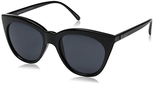 Le Specs Women's Half Moon Magic Sunglasses, Black/Smoke Mono, One Size