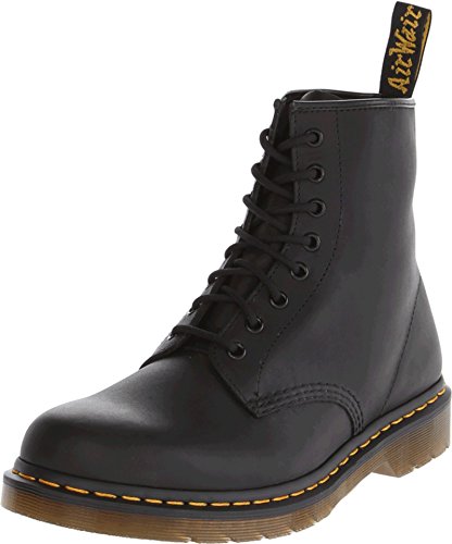 Dr. Martens Unisex 1460 Greasy Leather 8 Eye Boot, Black, 10 Women/9 Men