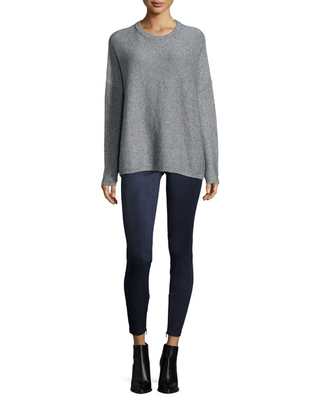 Textured Cashmere-Blend Crewneck Sweater