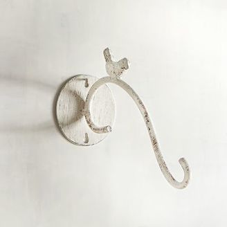 White Bird Metal Lantern Wall Hook
