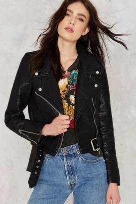 Nasty Gal Atomic Vegan Leather Jacket