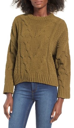 Women's J.o.a. Boxy Cable Knit Sweater