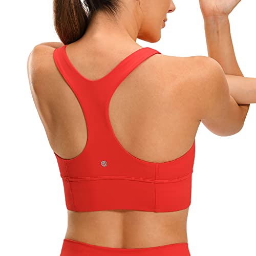 CRZ YOGA Ulti-Dry High Neck Longline Sports Bra for Women