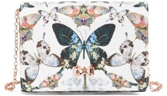 Ted Baker London Strisa Butterfly Print Clutch - Ivory