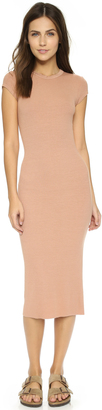 Enza Costa Ribbed Cap Sleeve Dress