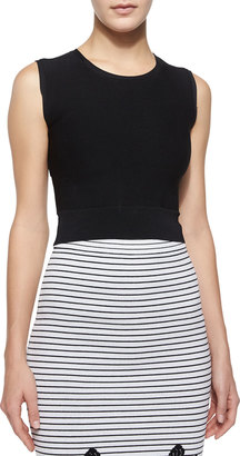 A.L.C. Crewneck Sleeveless Crop Top