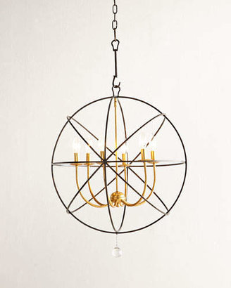 Crystorama Gold Orbit 6-Light Chandelier