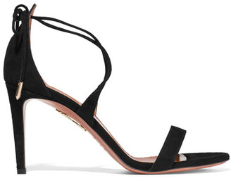 Aquazzura - Linda Suede Sandals - Black