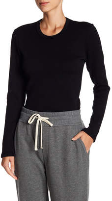 James Perse Hatched Jersey Crew Neck