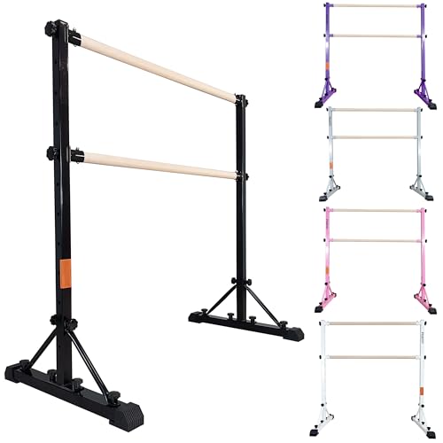 FC FUNCHEER 4FT Portable Ballet Barre,Height Adjustable Ballet bar freestanding Dance Bar,Heavy Duty, No Tools,Sturdy Construction for Balance Exercise,Weight Capacity 350 LBS