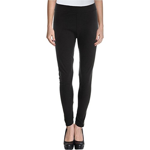 Style & Co. Womens Faux-Leather Embellish Pull On Leggings Black L
