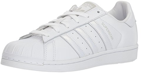 adidas Originals Women's Superstar Shoes Running White/Grey, 7.5 M US