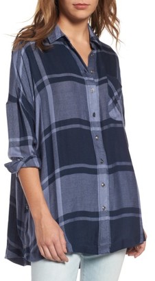 Women's Free People Oversized Plaid Tunic
