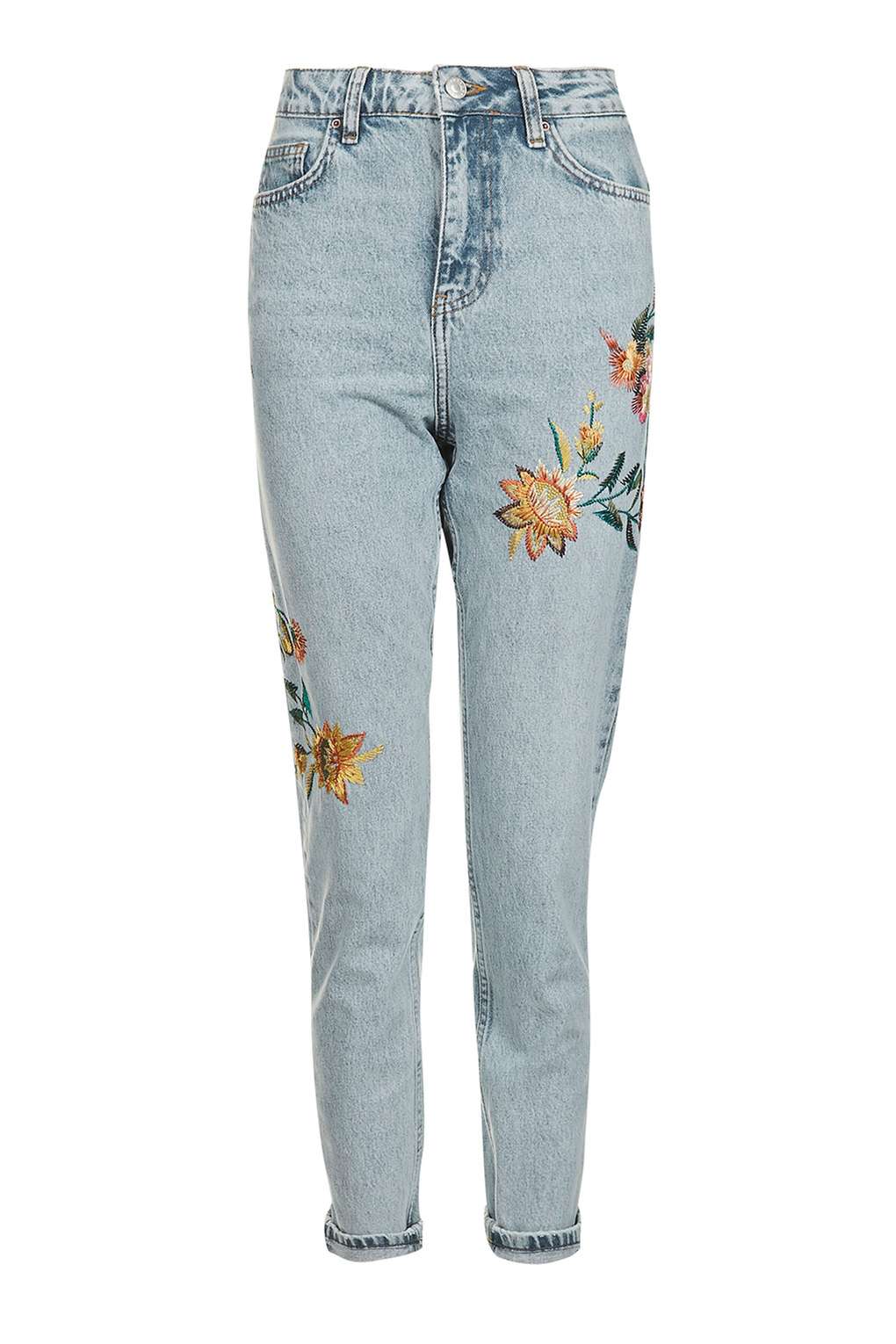 Embroidered Mom Jeans