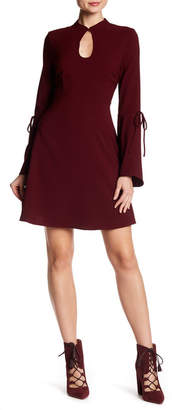 ECI Crepe Bell Sleeve Dress