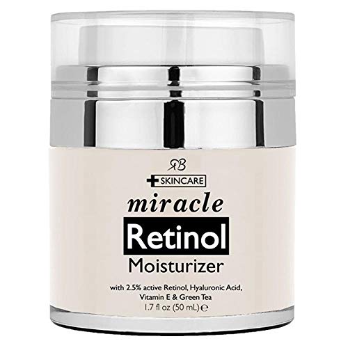 Retinol Moisturizer Cream for Face - with Retinol, Hyaluronic Acid, Vitamin E and Green Tea. Best Night and Day Moisturizing Cream 1.7 fl oz.