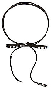 Fallon Micro Stud Leather Wrap Choker