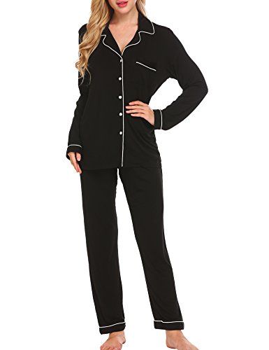 Ekouaer Top & Buttom Loungewear Set Women's Long Sleeve Pjs