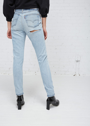 RE/DONE Indigo High Rise With Butt Rip