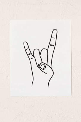 Cult Paper Rock On Art Print