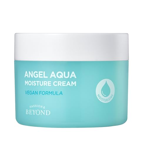 ECO BEYOND Angel Aqua Moisture Cream (Pack of 1 (5.1fl.oz.), 150ml/5.1fl oz) - Hydrating u0026 Soothing Lightweight Face Moisturizer, Sleeping Mask. Korean Skin Care, Vegan Formula. Chervil, Cica,