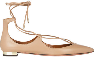 Aquazzura Women's Christy Lace-Up Flats