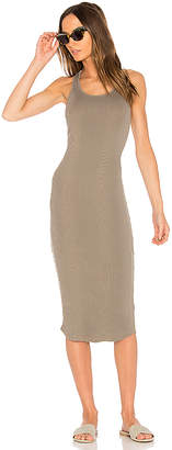 MONROW Scoop Neck Rib Tank Dress