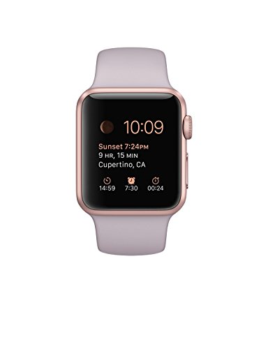 Apple 1.49-Inch Sport Smart Watch - Rose Gold Aluminum Case with Pink Band