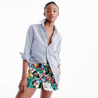 High-waisted short in postcard print