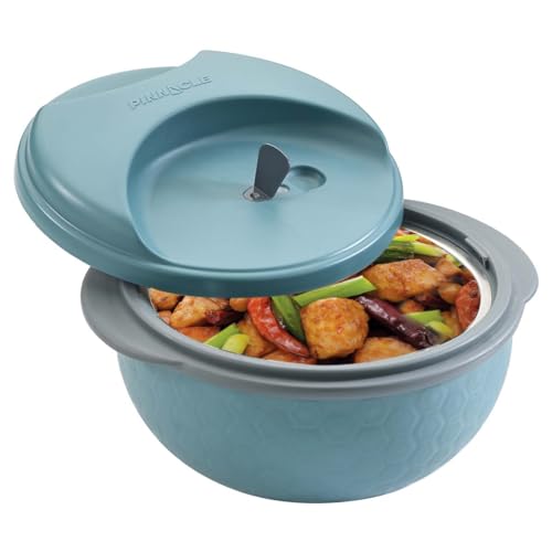 Microwave-safe stainless steel lunch box -insulated stainless food container/ bowl -wide mouth design -easy open lid -thermal insulated food jar, healthy meal prepping- keeps food hot/ cold -16 oz.