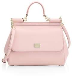 Dolce & Gabbana Medium Sicily Leather Satchel
