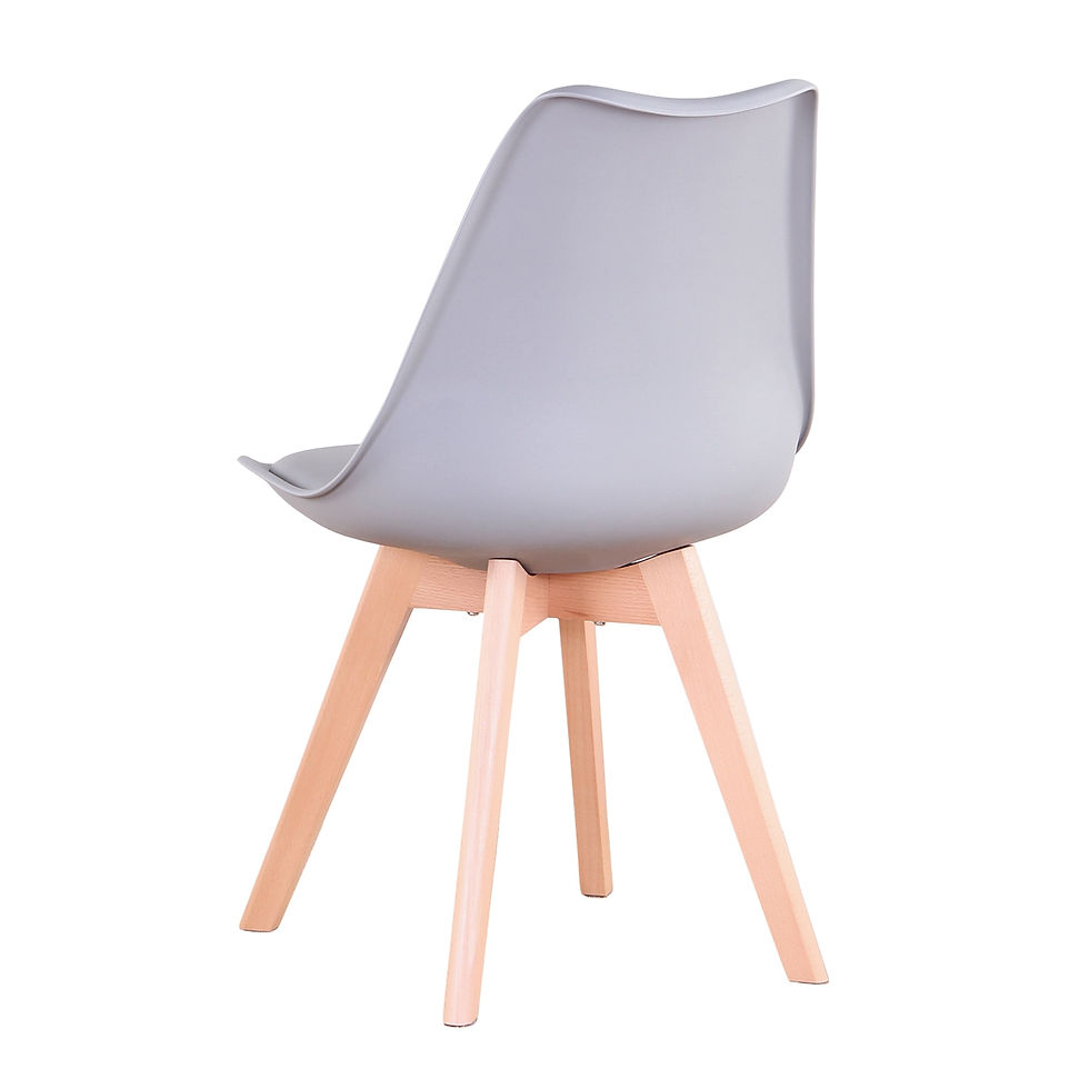 Thumbnail: Set Of 8 Nordic Medieval Retro Style Solid Beech-Wood-Feet Dining Chairs