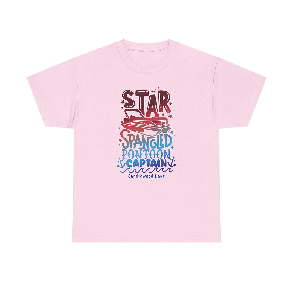 Thumbnail: Star Spangled Pontoon Captain Unisex Heavy Cotton Tee