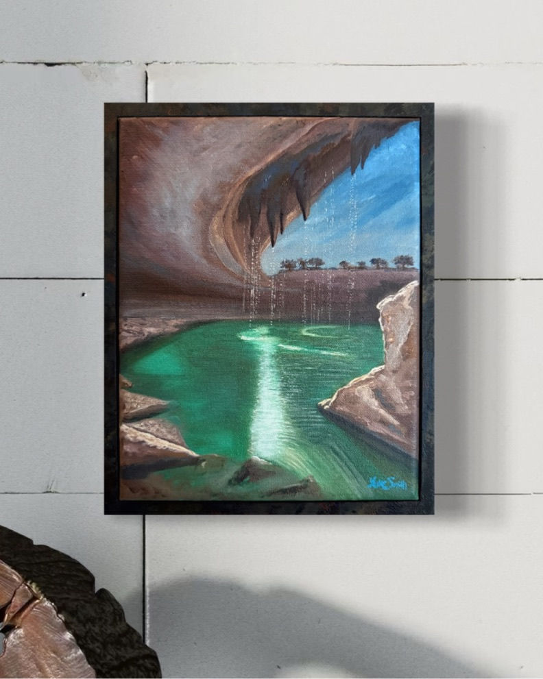 Thumbnail: An oil painting of Hamilton Pool in Austin, Texas by Luke Smith