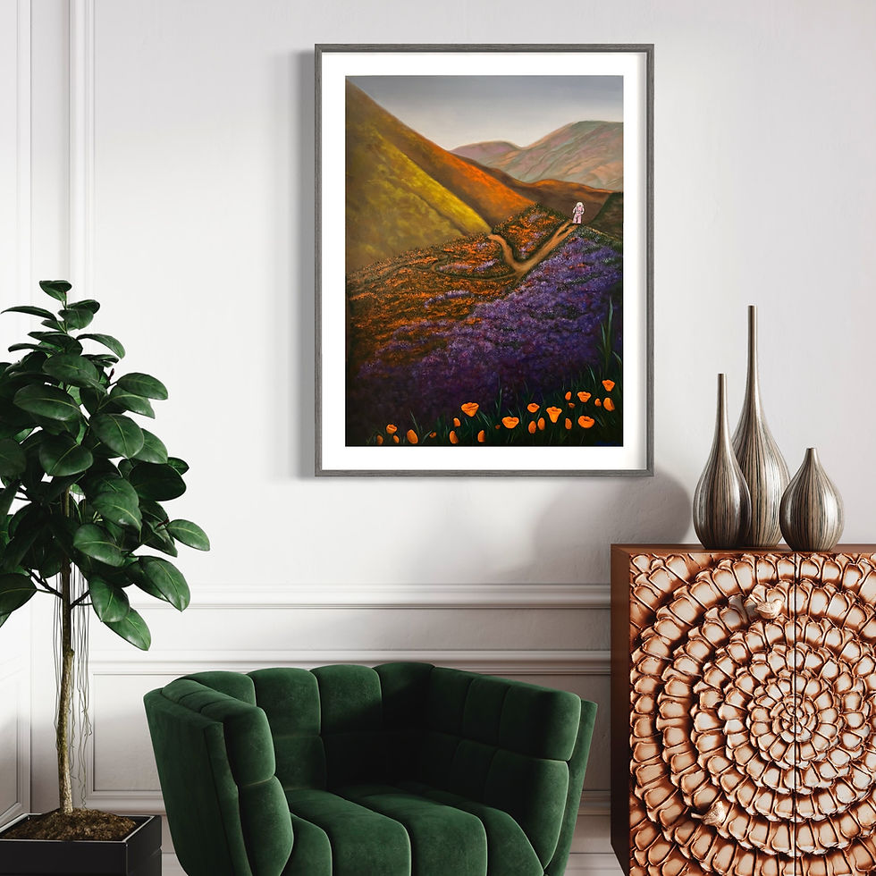 Thumbnail: Wildflower Superbloom with Spaceman Print by Luke Smith